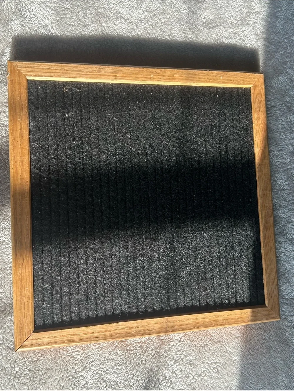 Black Felt Message Board with Wood Frame
